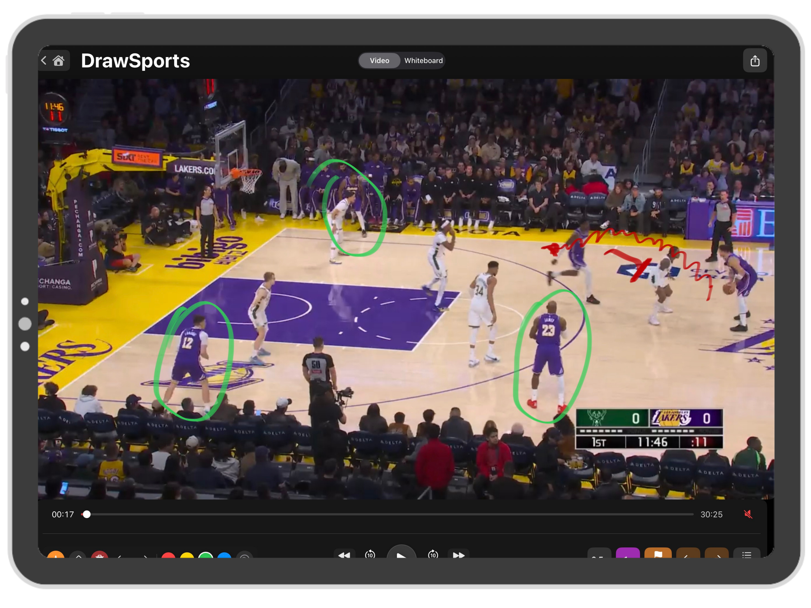 DrawSports - Pizarra táctica para análisis de jugadas en iPad